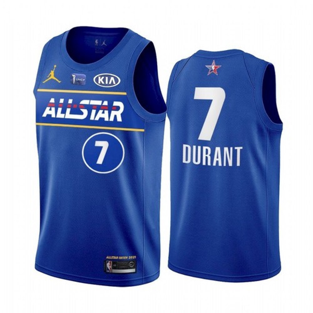 Men’s 2021 All-Star Nets #7 Kevin Durant Blue Eastern Conference Stitched NBA Jersey