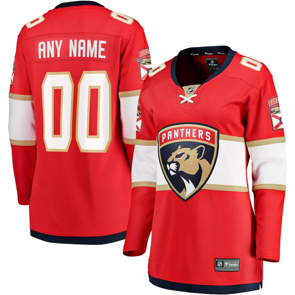 Women’s Florida Panthers Red Home Custom Jersey