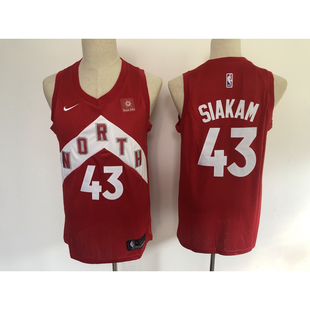 Men’s Toronto Raptors #43 Pascal Siakam Red 2019 Earned Edition Swingman Stitched NBA Jersey
