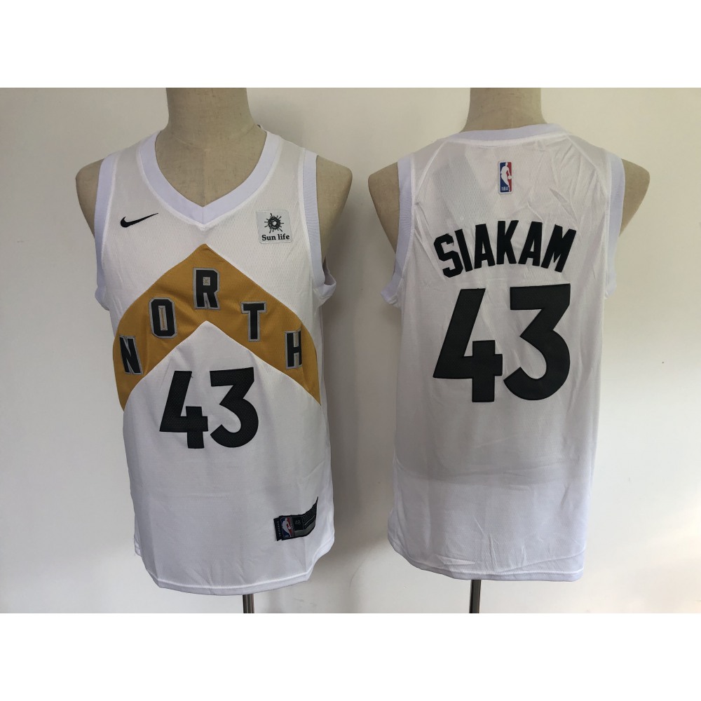 Men’s Toronto Raptors #43 Pascal Siakam White 2019 Earned Edition Swingman Stitched NBA Jersey