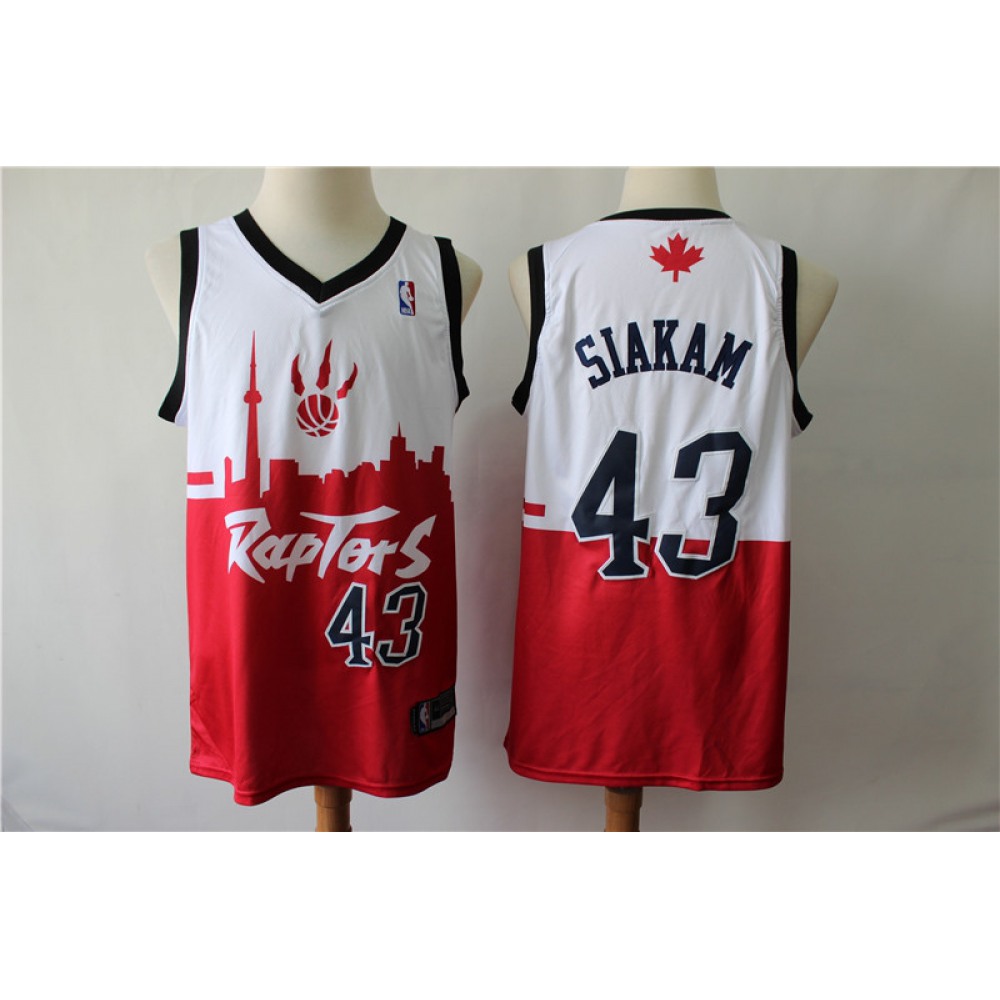Men’s Toronto Raptors #43 Pascal Siakam White/Red 2019 City Edition Swingman Stitched NBA Jersey