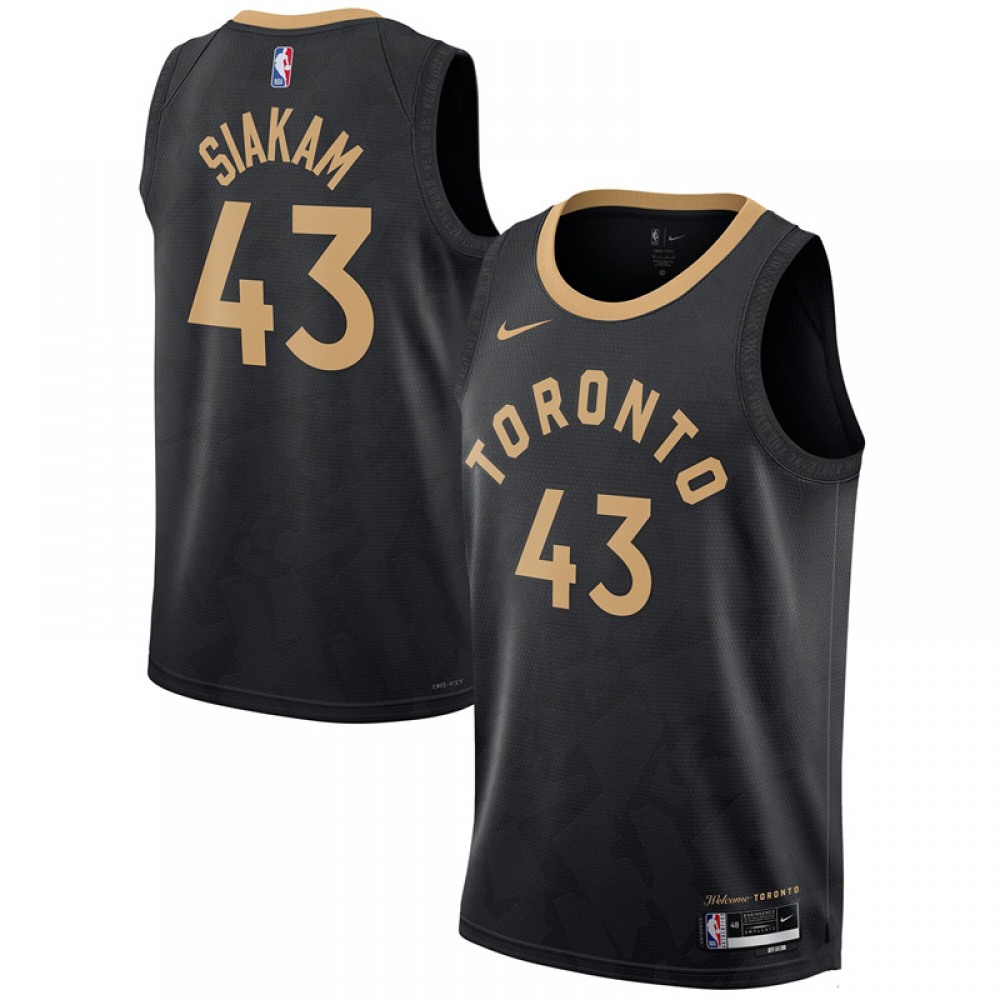 Men’s Toronto Raptors #43 Pascal Siakam 2022/23 City Edition Black Stitched Basketball Jersey
