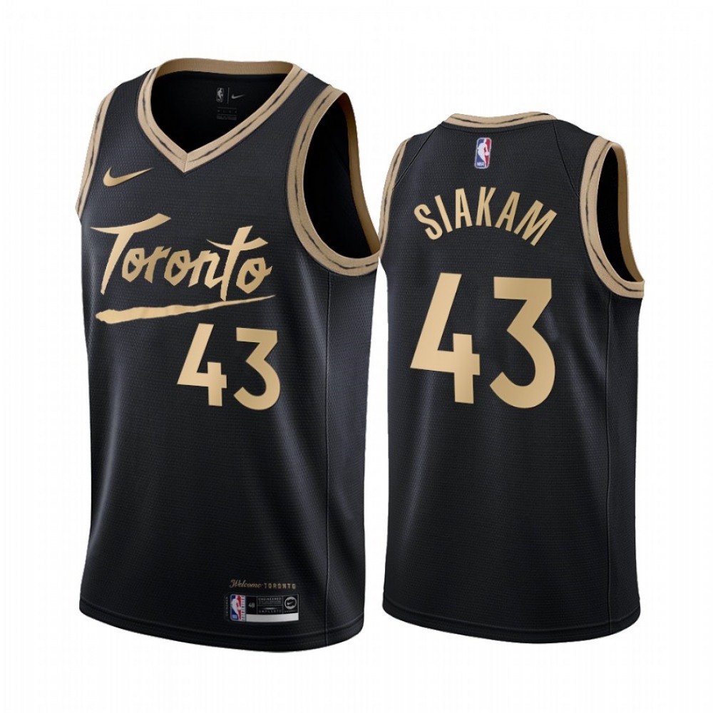 Men’s Toronto Raptors #43 Pascal Siakam Black City Edition Stitched Jersey