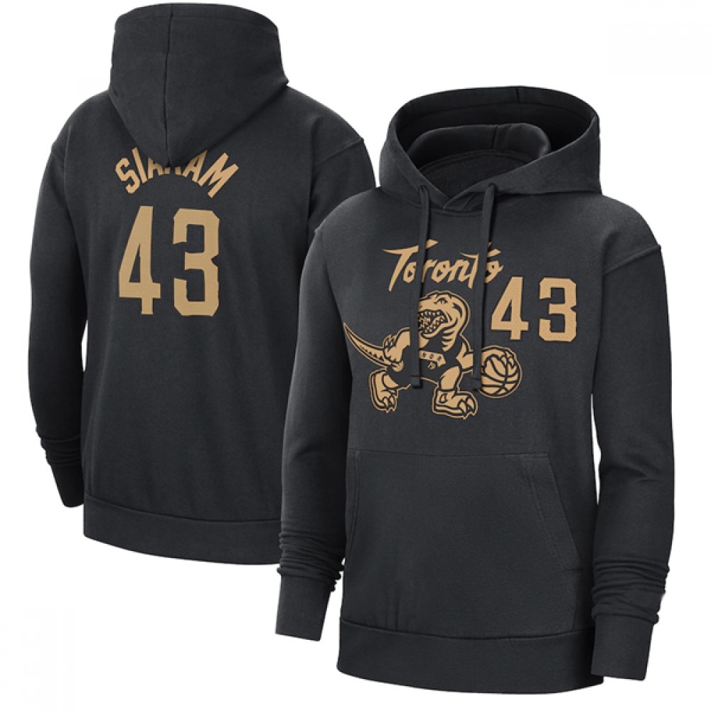 Men’s Toronto Raptors #43 Pascal Siakam Black Pullover Hoodie