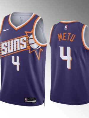 Men's Phoenix Suns #4 Chimezie Metu Purple Icon Edition Stitched Basketball Jersey