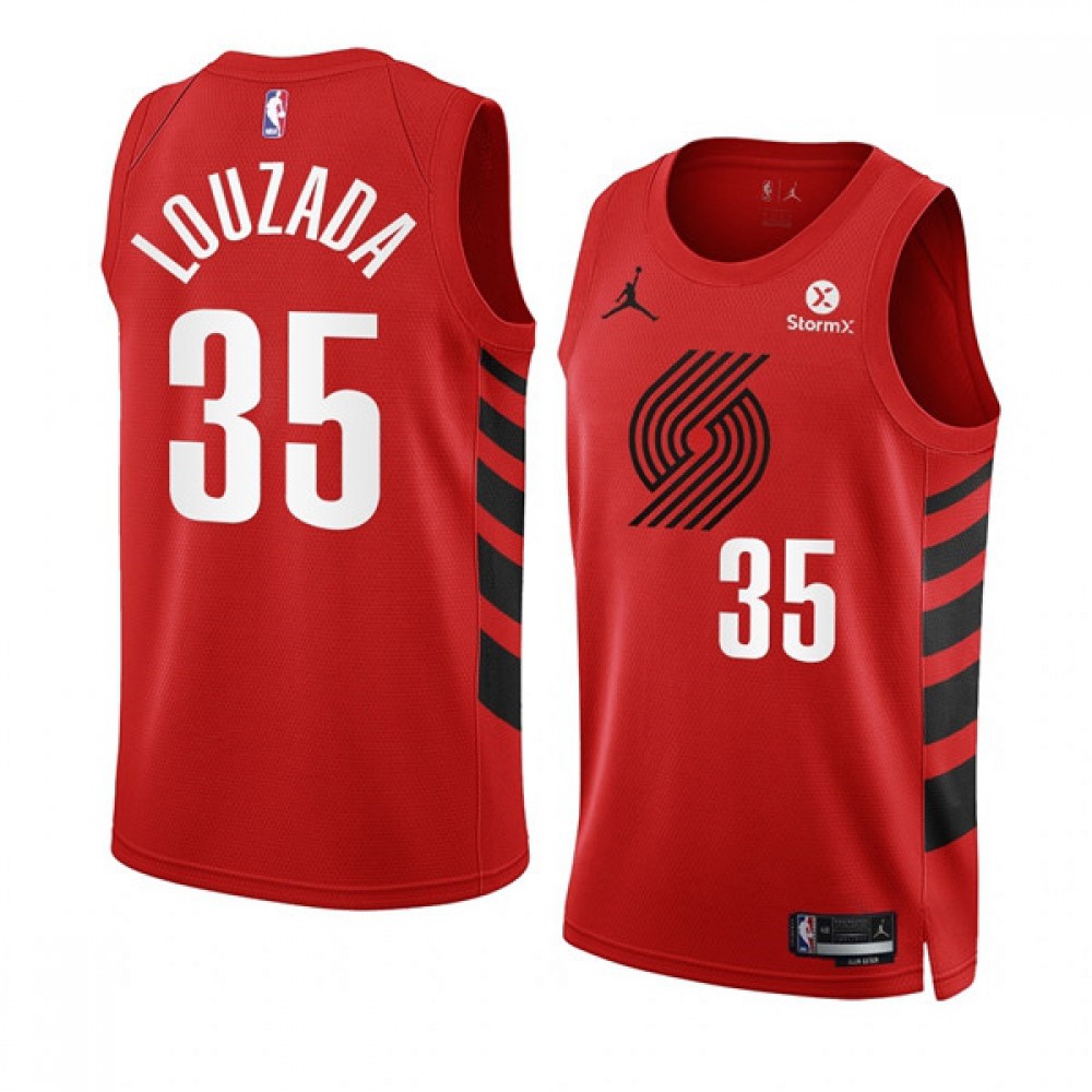 Men’s Portland Trail Blazers #35 Didi Louzada 2022/23 Red Statement Edition Swingman Stitched Basketball Jersey