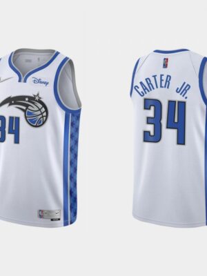 Men's Orlando Magic #34 Wendell Carter Jr. White Stitched Swingman Jersey