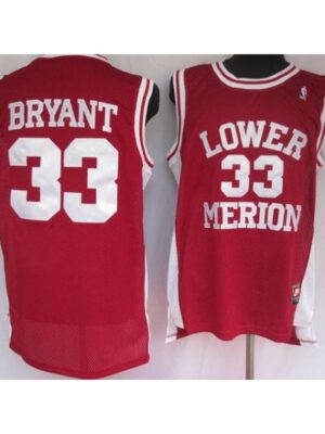 Lakers #33 Kobe Bryant Stitched Red Lower Merion High School NBA Jersey