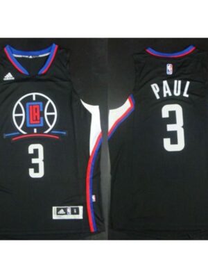 Clippers #3 Chris Paul Black Alternate Stitched NBA Jersey