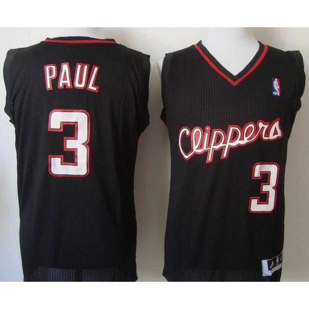 Clippers #3 Chris Paul Black Revolution 30 Stitched NBA Jersey