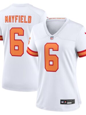 Women's '76 Tampa Bay Buccaneers #6 Baker Mayfield Nike White Player Game Jersey