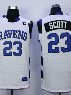 One Tree Hill Ravens #23 Nathan Scott White Stitched Basketball Jersey