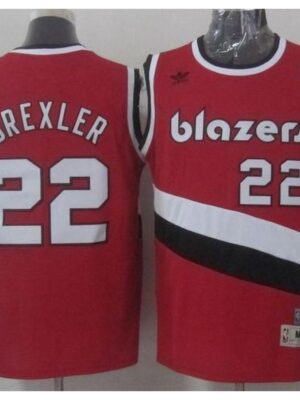 Blazers #22 Clyde Drexler Red Soul Swingman Throwback Stitched NBA Jersey