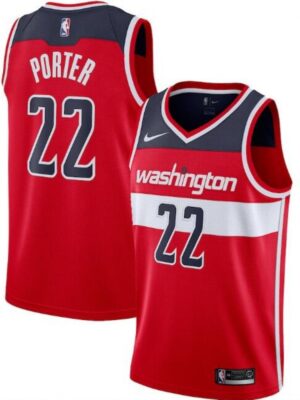 Men's Washington Wizards #22 Otto Porter Red Icon Edition Stitched Jersey