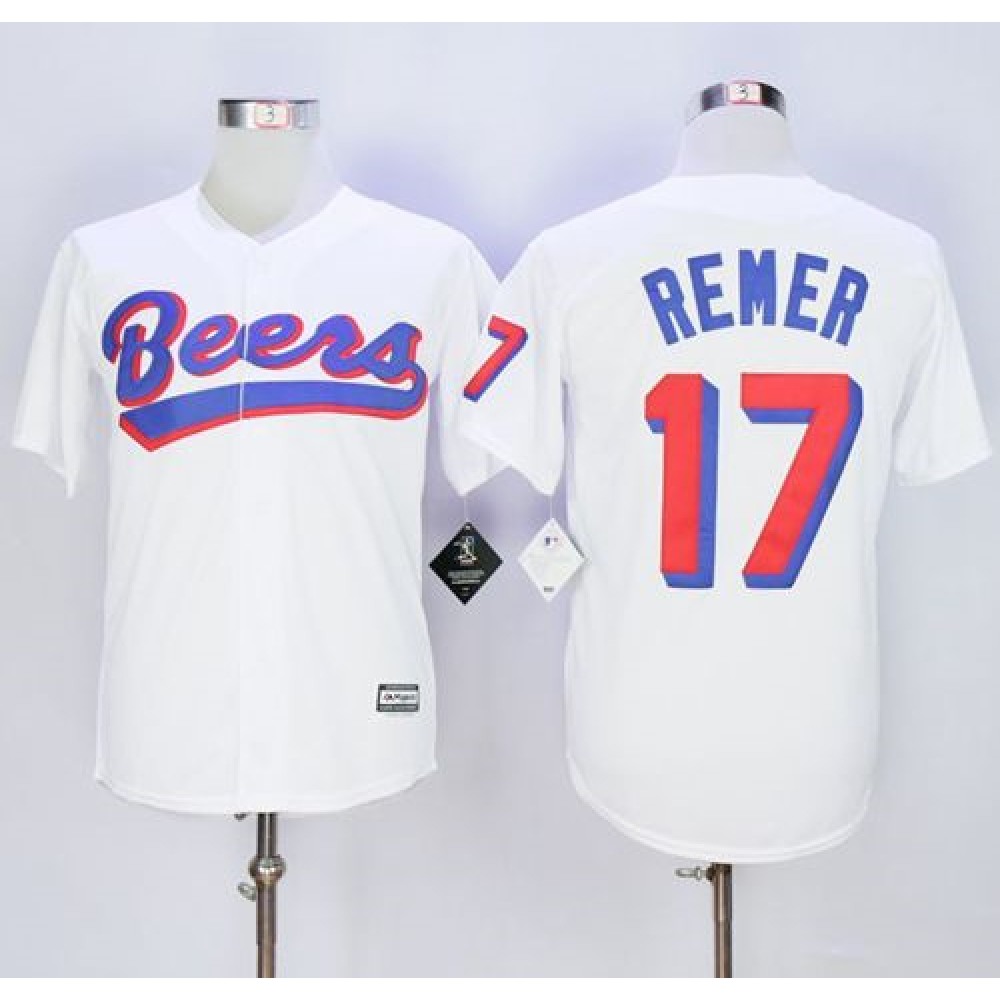 Beers Movie #17 Doug Remer White Stitched Basketball Jersey