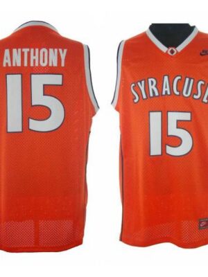 Knicks #15 Carmelo Anthony Orange Syracuse College Stitched NBA Jersey