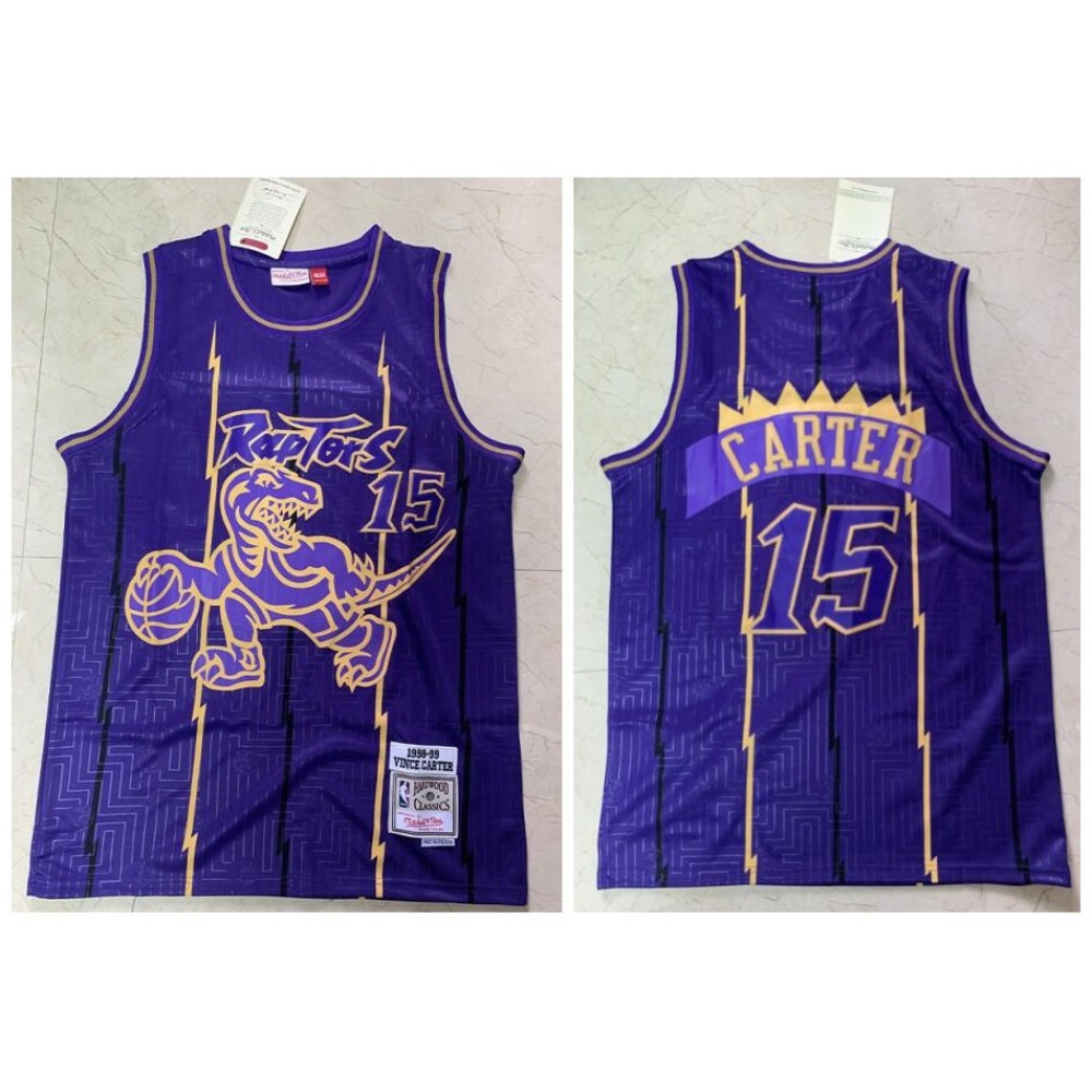 Men’s Toronto Raptors #15 Vince Carter Purple 1998-1999 Limited Stitched Jersey