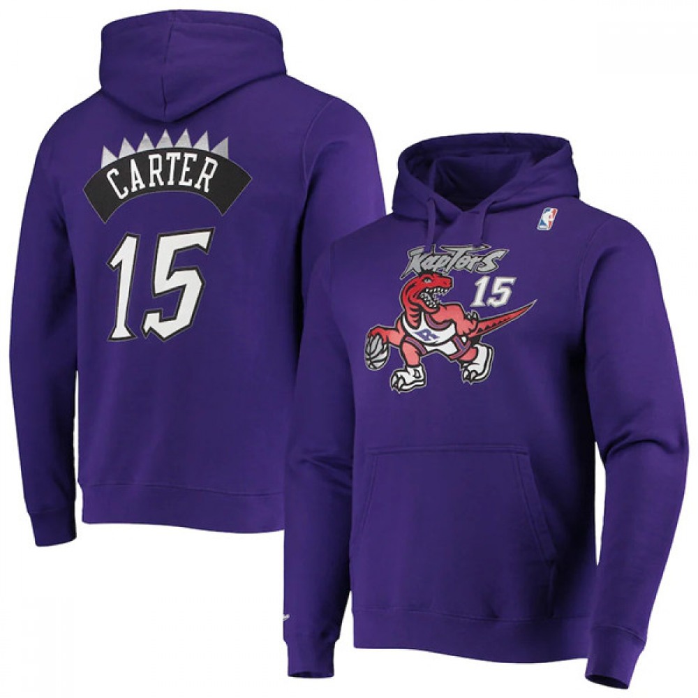 Men’s Toronto Raptors #15 Vince Carter 2021 Purple Pullover Hoodie