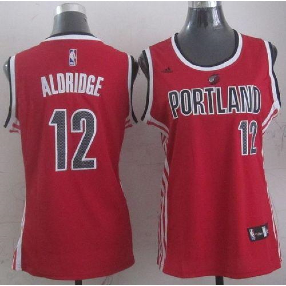 Blazers #12 Lamarcus Aldridge Red Women’s Alternative Stitched NBA Jersey