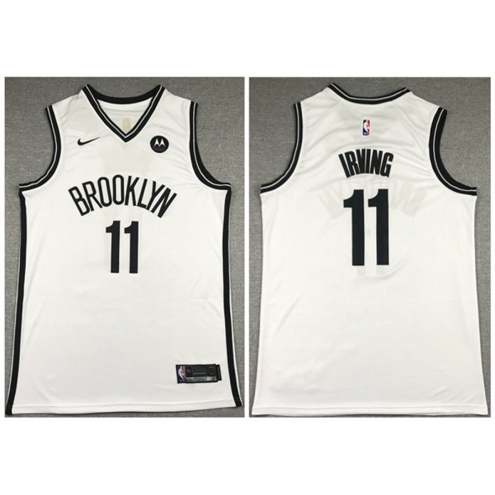 Men’s Brooklyn Nets #11 Kyrie Irving 2020 White Stitched Jersey