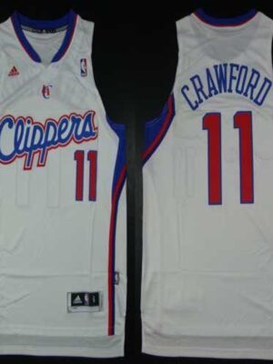 Clippers #11 Jamal Crawford White Home Stitched NBA Jersey