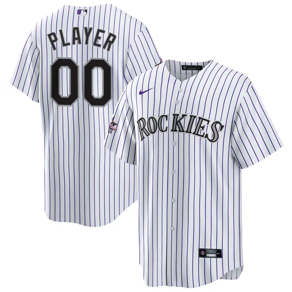 Youth Colorado Rockies Nike White 2025 MLB All-Star Game Home Custom Replica Jersey