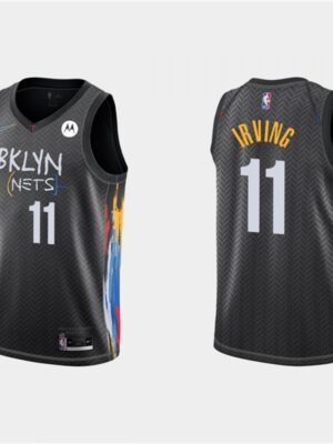 Men's Brooklyn Nets #11 Kyrie Irving 2020 Black City Edition Stitched Jersey
