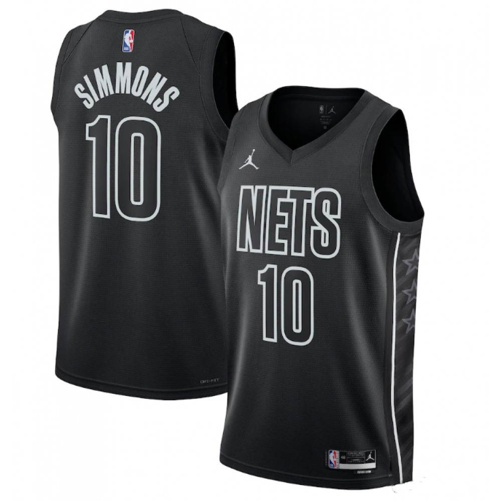 Men’s Brooklyn Nets #10 Ben Simmons 2022/23 Black Statement Edition Stitched Basketball Jersey