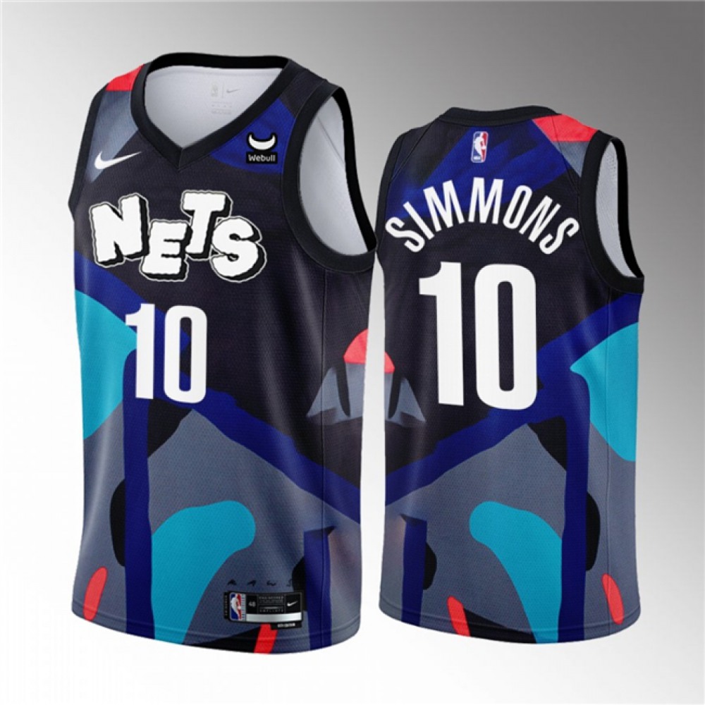 Men’s Brooklyn Nets #10 Ben Simmons Black 2023/24 City Edition Stitched Basketball Jersey