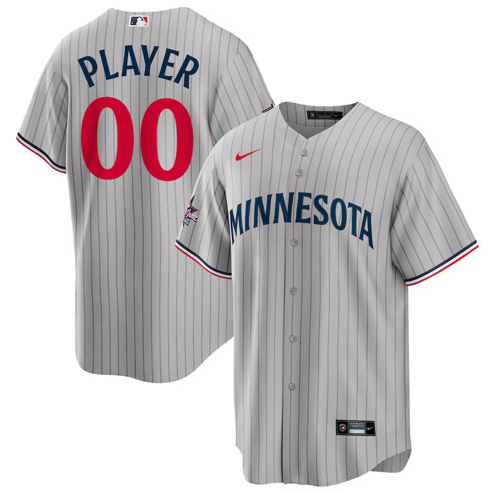 Men’s Minnesota Twins Nike Gray 2025 MLB All-Star Game Away Custom Replica Jersey