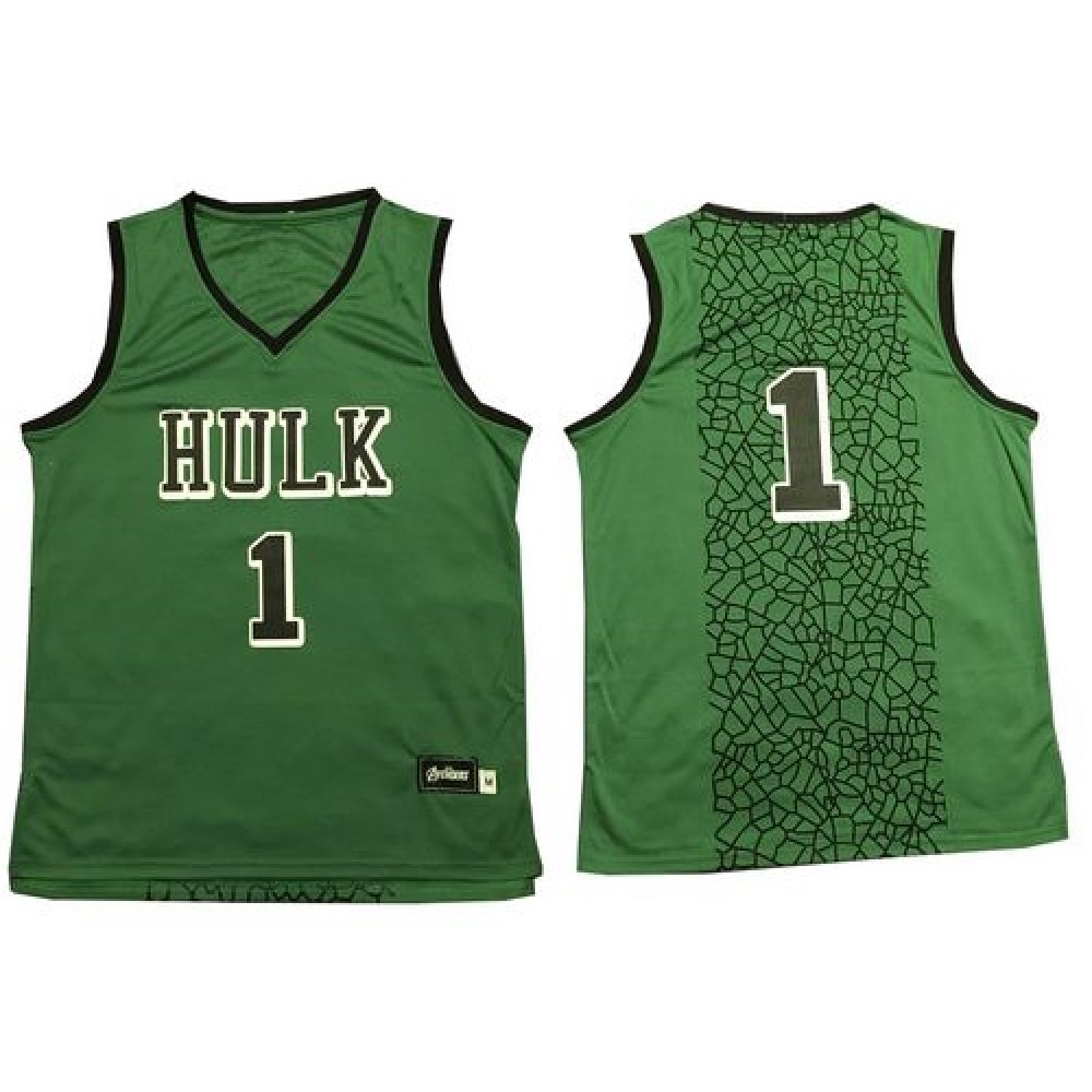 The Hulk #1 Green Stitched Basketball Jersey