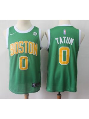 Men's Boston Celtics #0 Jayson Tatum Green 2018/19 Earned Edition Swingman Stitched NBA Jersey