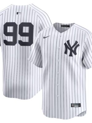 Men's New York Yankees #99 Aaron Judge Nike White Home Limited Player Jersey