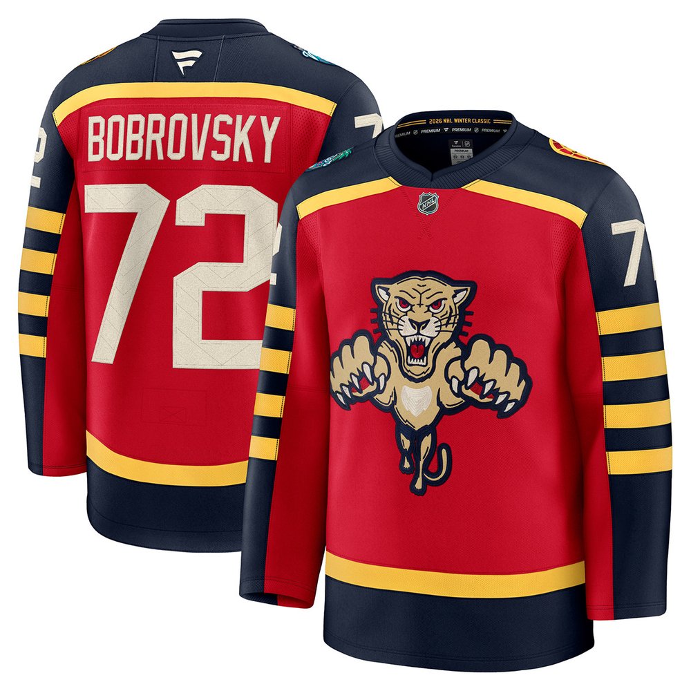 Men’s Florida Panthers #72 Sergei Bobrovsky Red NHL 2026 Winter Classic Premium Jersey