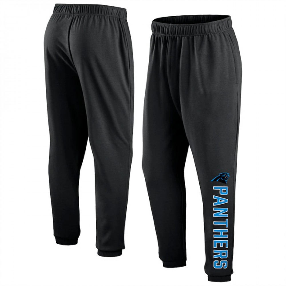 Men’s Carolina Panthers Black Chop Block Fleece Sweatpants 001