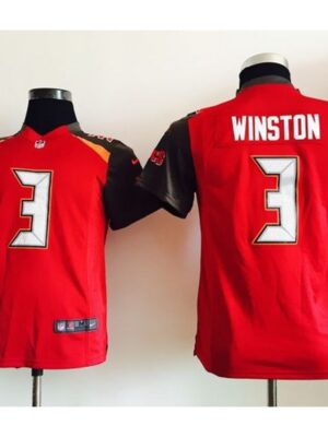 Buccaneers #3 Jameis Winston Red Team Color Youth Stitched NFL New Elite Jersey