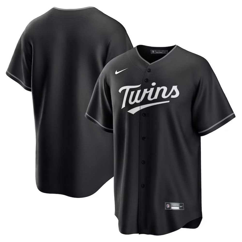 Men’s Minnesota Twins Nike Black Lights Out Replica Jersey