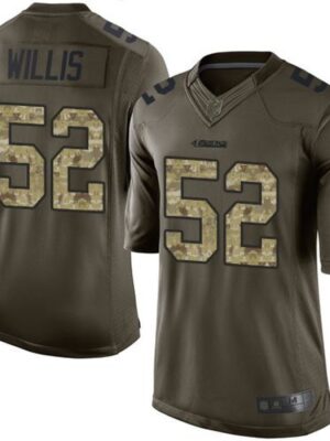 49ers #52 Patrick Willis Green Youth Stitched NFL Limited Salute to Service Jersey