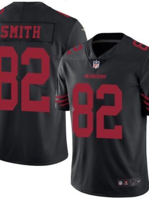 49ers #82 Torrey Smith Black Youth Stitched NFL Limited Rush Jersey