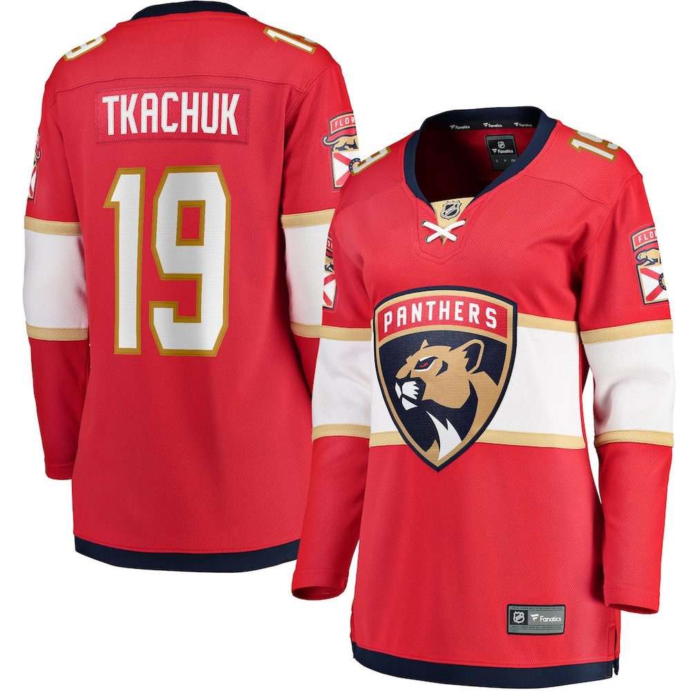 Women’s Florida Panthers #19 Matthew Tkachuk Red Home Player Jersey