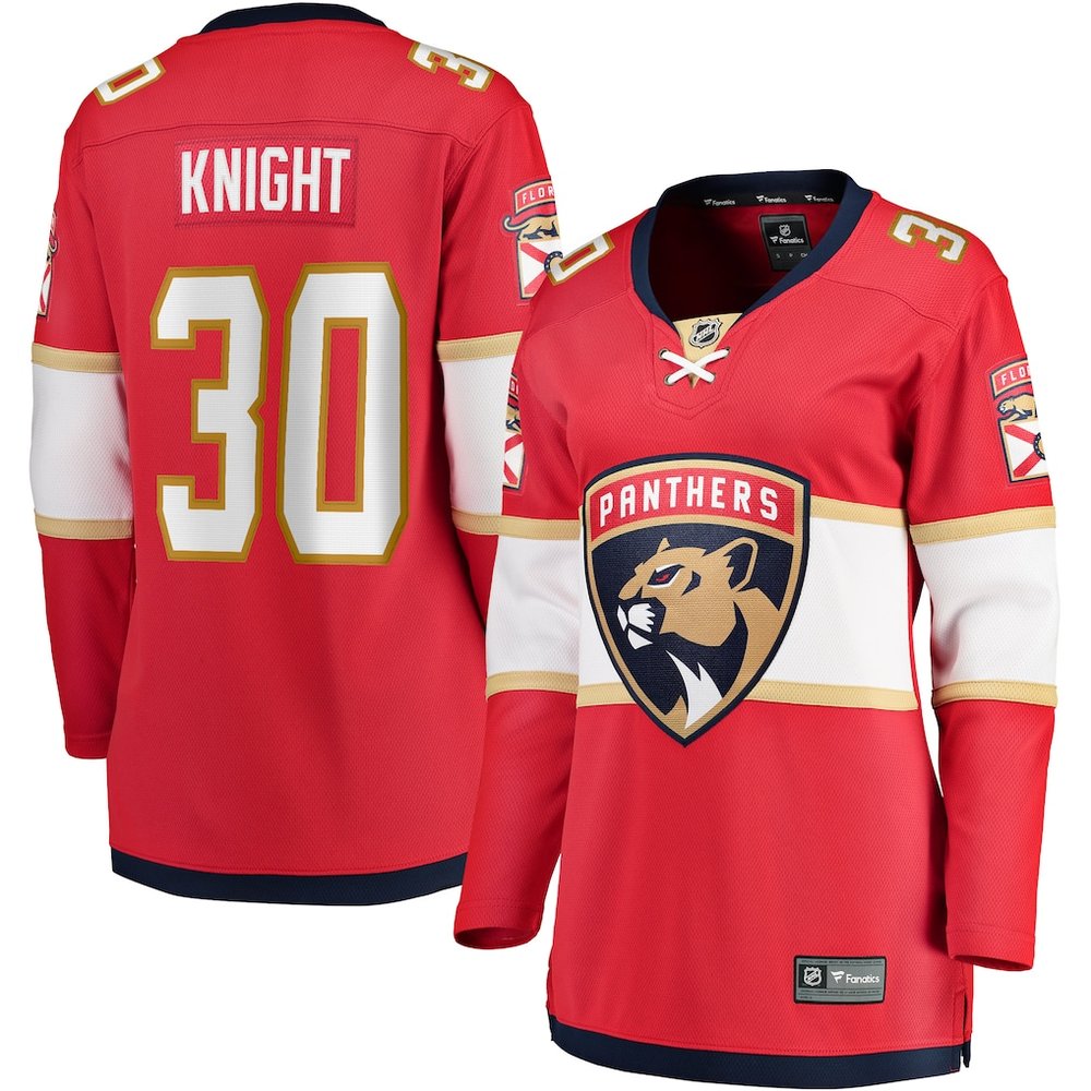 Women’s Florida Panthers #30 Spencer Knight Red Home Jersey