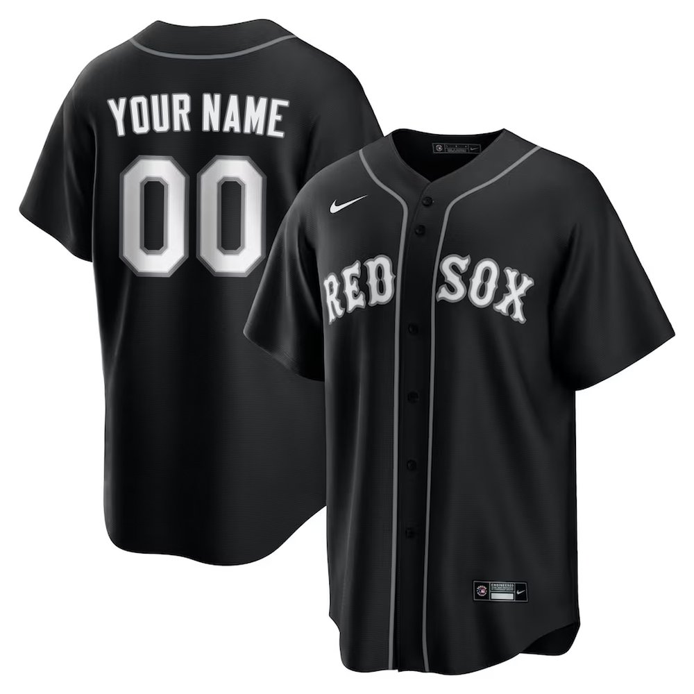 Youth Boston Red Sox Nike Custom Black Lights Out Replica Jersey