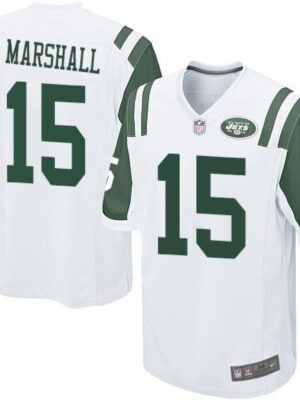 Jets #15 Brandon Marshall White Youth Stitched NFL Elite Jersey