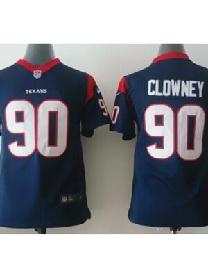 Texans #90 Jadeveon Clowney Navy Blue Team Color Youth Stitched NFL Elite Jersey