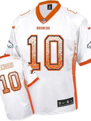 Broncos #10 Emmanuel Sanders White Youth Stitched NFL Elite Drift Fashion Jersey