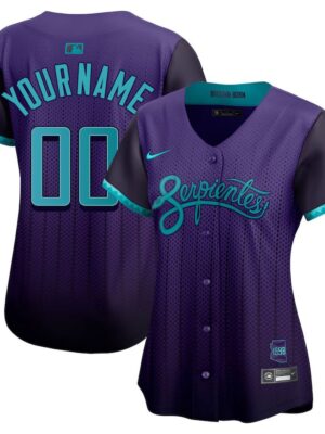 Women's Arizona Diamondbacks Customized Nike Purple 2025 City Connect Limited Player Jersey