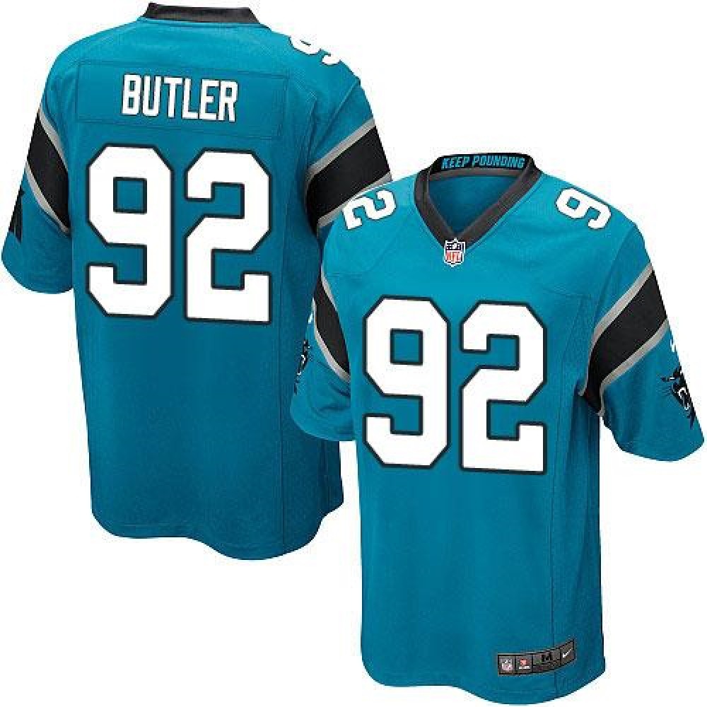 Panthers #92 Vernon Butler Blue Alternate Youth Stitched NFL Elite Jersey