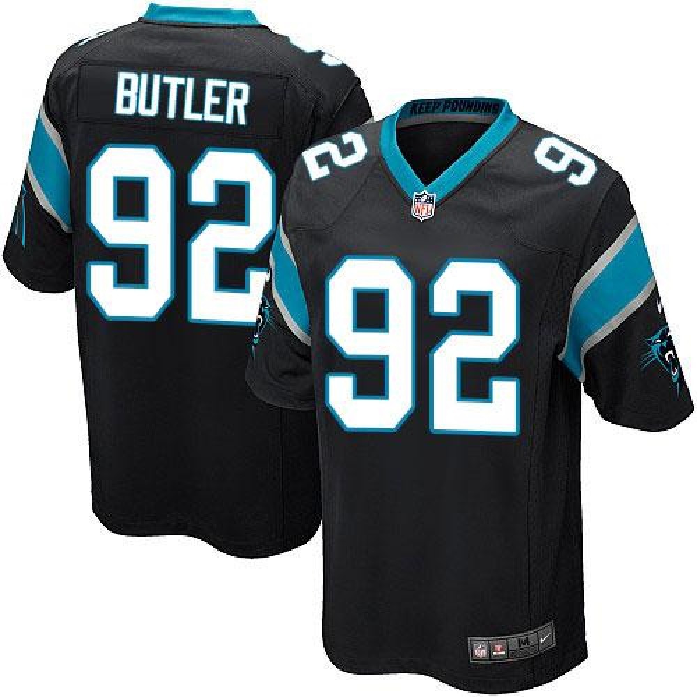 Panthers #92 Vernon Butler Black Team Color Youth Stitched NFL Elite Jersey