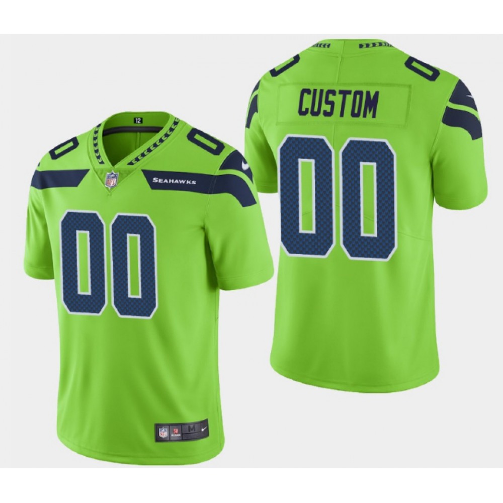 Men’s Seattle Seahawks Customized Green Vapor Untouchable Limited Stitched NFL Jersey