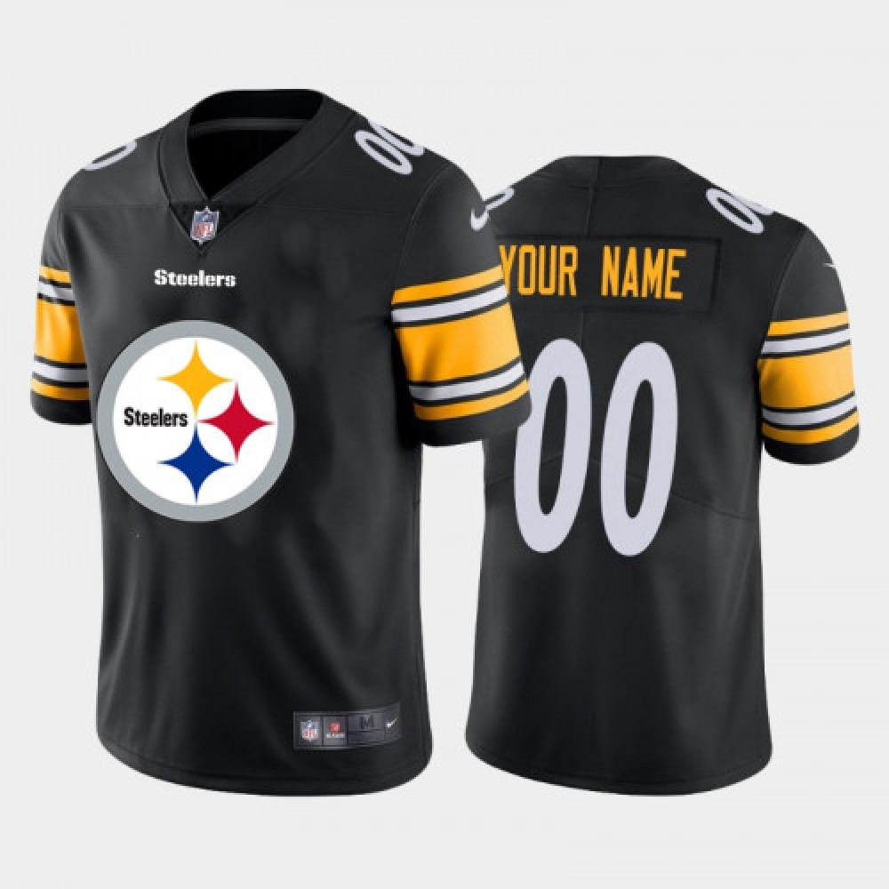 Men’s Pittsburgh Steelers ACTIVE PLAYER Custom Black 2020 Team Big Logo Limited Stitched Jersey